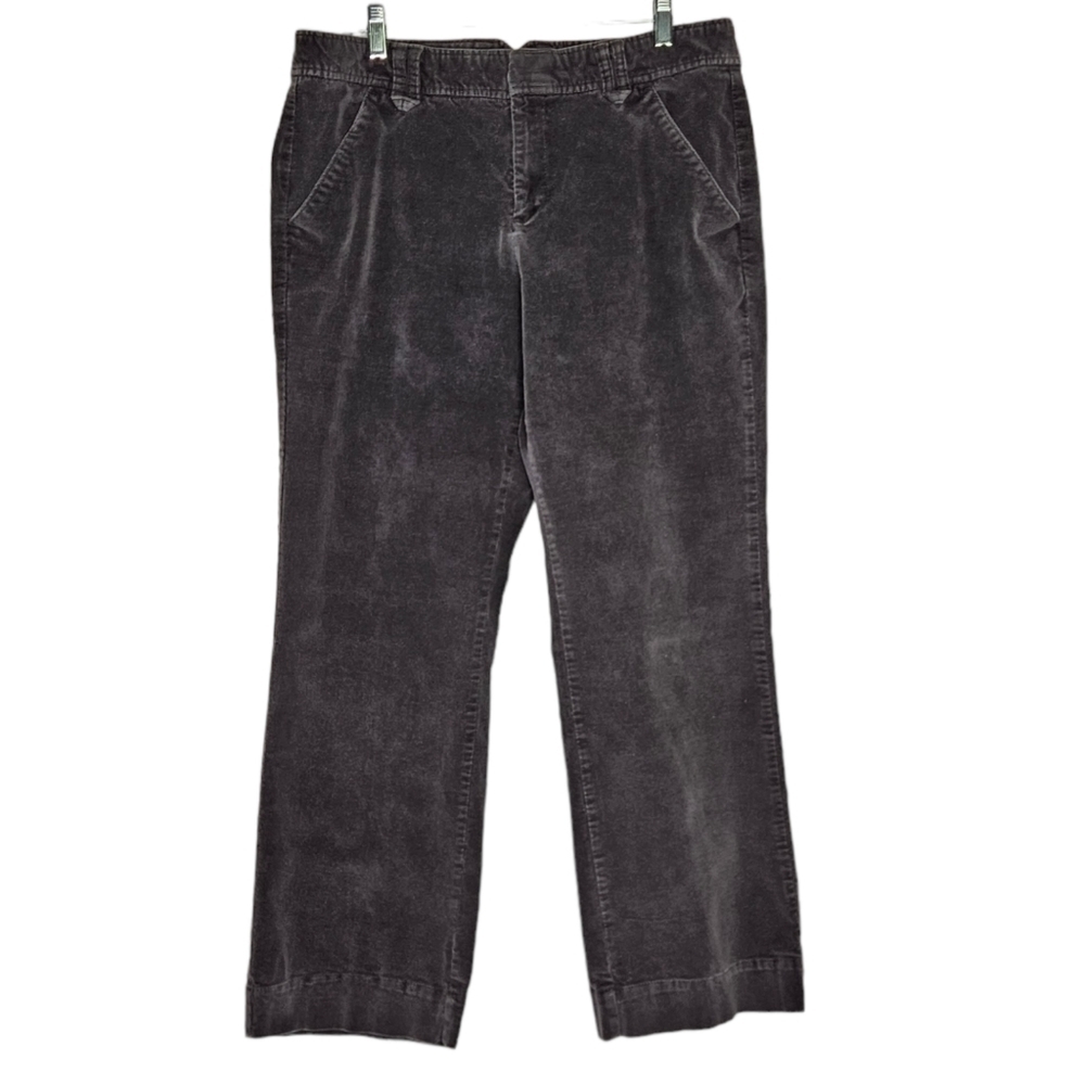 Dockers women's mid-rise dark gray boot cut corduroys size 14 short
